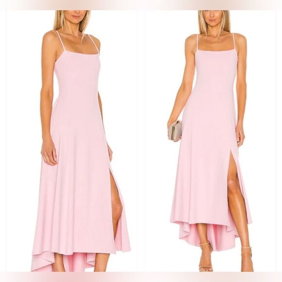 Susana monaco Thin Strap Maxi Dress in Pink Cashmere large NWT - Picture 1 of 9